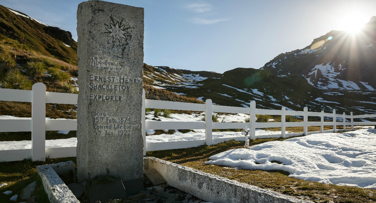 Shackleton's grave at Grytviken
