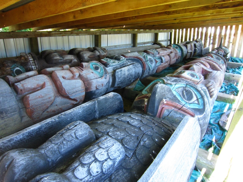 Totem poles in Wrangell, Alaska
