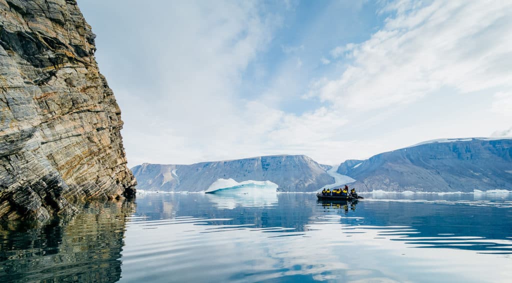 Zodiac cruise in remote East Greenland